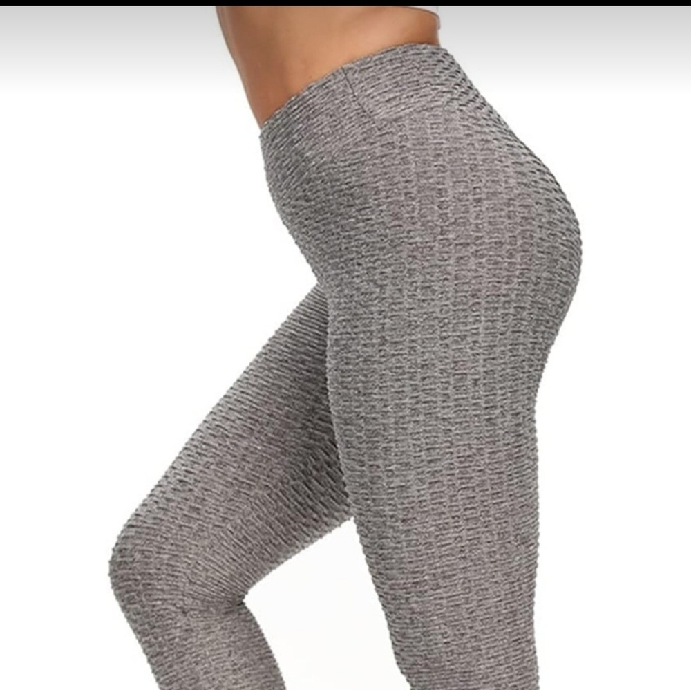 Heather Grey High waisted compression yoga leggings